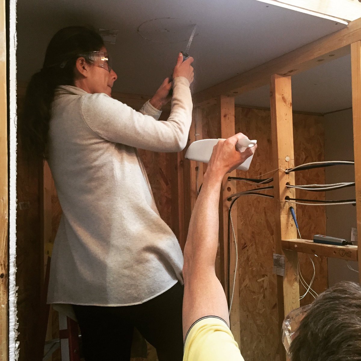 CEDIA's tweet image. #Soundroom work on the final day of our Basic Boot Camp! @JannaRRobinson  #hometechnology #techorating #AVtweeps