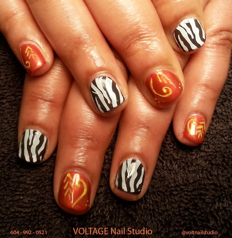 Voltnailstudio's tweet photo. #GelPolishManicure in an #african style #notd #NewWest #Kamloops #YVR #nailart #nailedit #nailsalon #stamping #nails https://t.co/ECsupasEQy