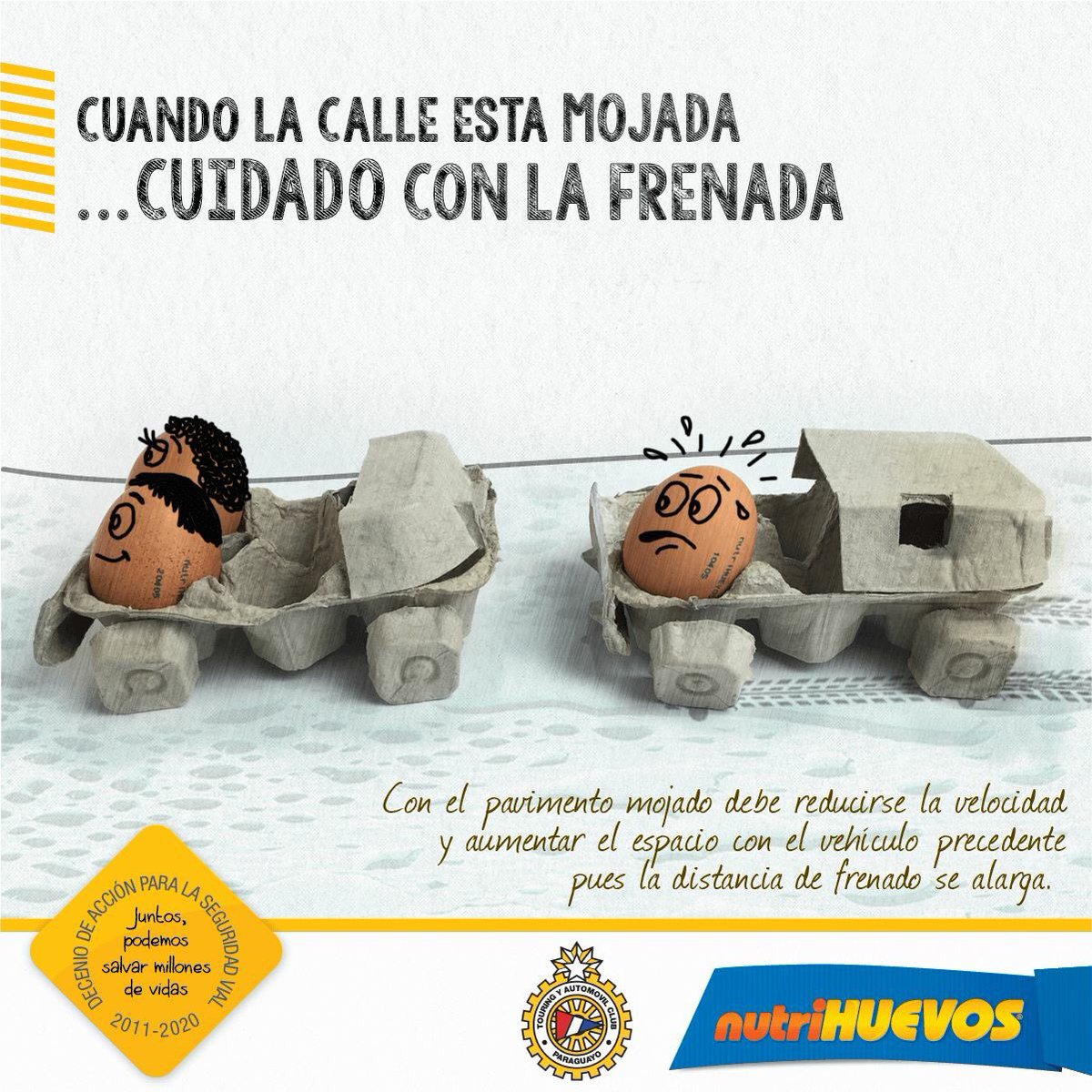 nutriHUEVOS's tweet image. Cuidado con la pista mojada! Debes tomar las precauciones necesarias para evitar cualquier tipo de accidente.