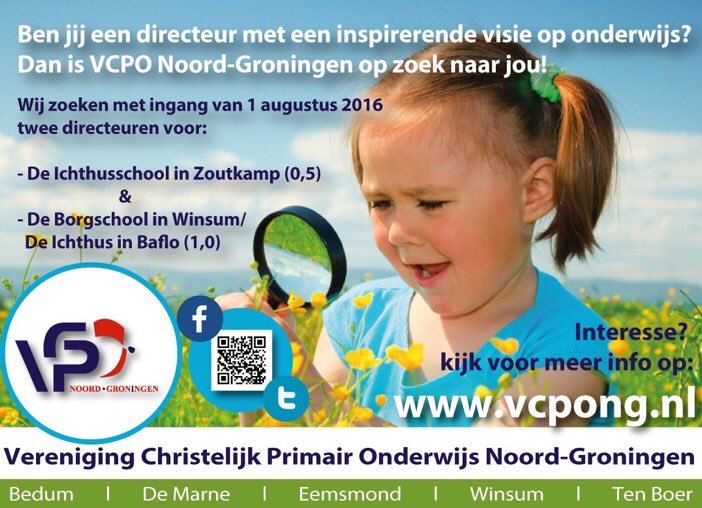 Goudonderwijs's tweet photo. Ben jij een directeur met een inspirerende visie op onderwijs? 
https://t.co/6UuQljzTDD… https://t.co/iTPoRJAJpf