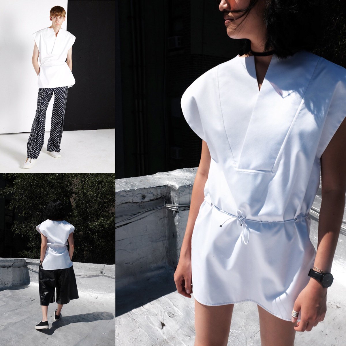 Channel your inner boyhood - last week's photoshoot with <a href="/JessNha/">Jess Nha</a>. Sean Suen's designs available <a href="/chopsueyclub/">Chop Suey Club</a>.com