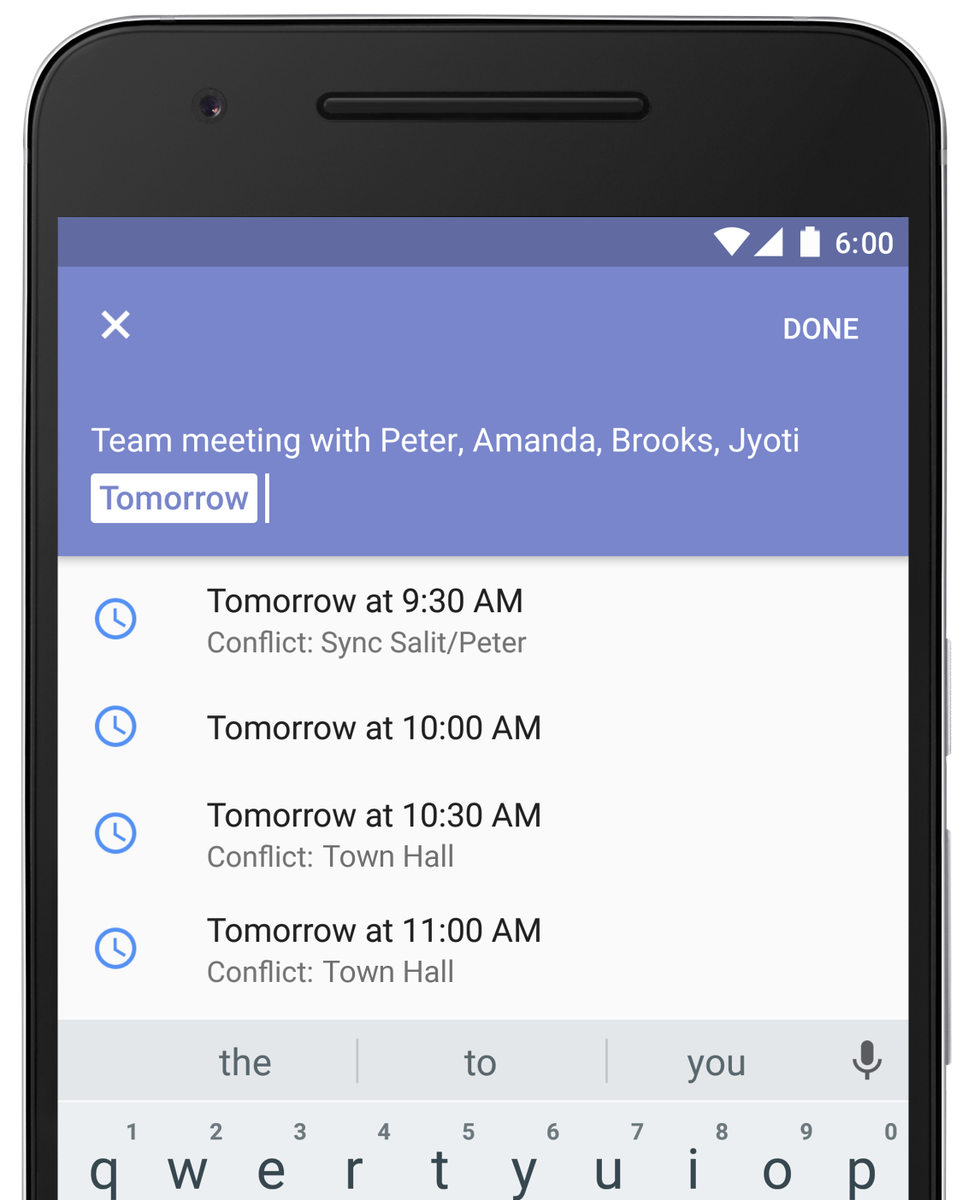 Google Calendar tweet media