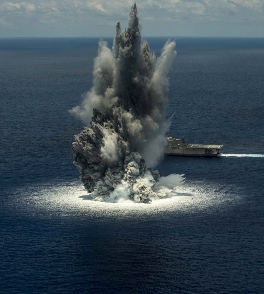 #USSJackson (#LCS6) successfully completed 1st of 3 scheduled full ship shock trials June 10 in the Atlantic Ocean.