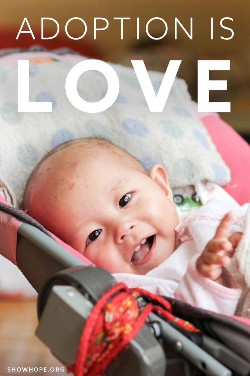 ShowHope's tweet photo. Adoption is love. https://t.co/p3apMcsmgw