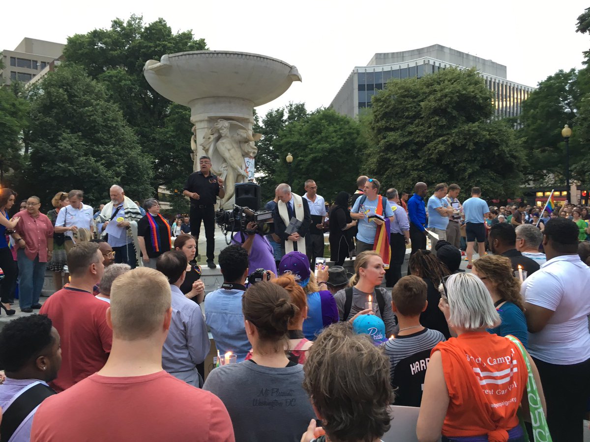 "We are Orlando! We are pride! We are love!" Our president Vin Testa #DC4Orlando