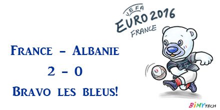 BimyTech's tweet image. Bravo à l'équipe de France @AntoGriezmann @dimpayet17 #FRAALB #FRA #EURO2016