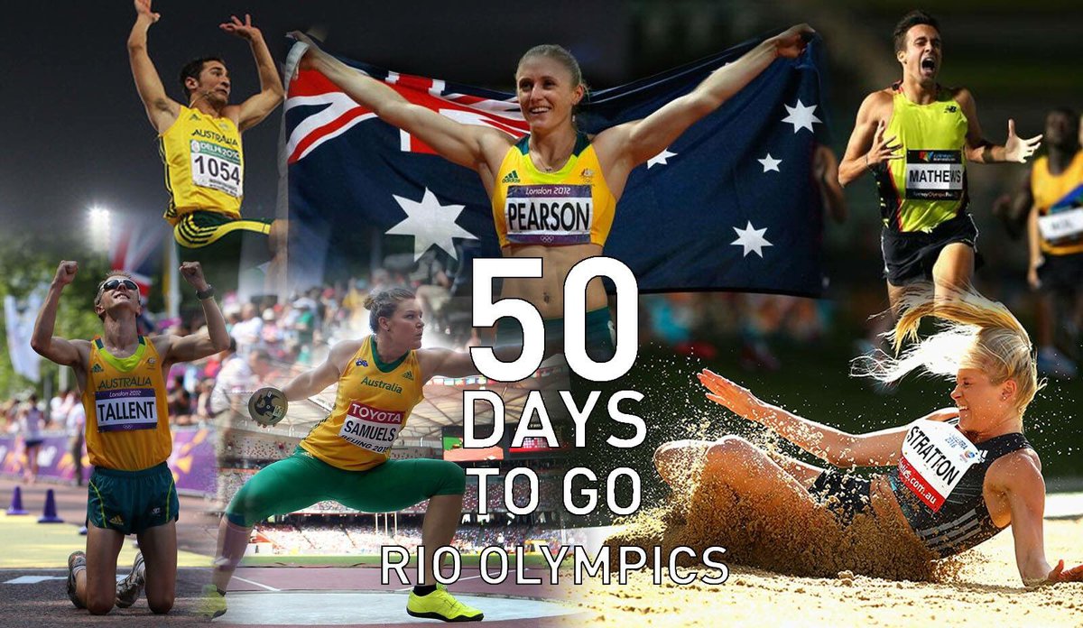 Getting closer.
5️⃣0️⃣ days to go until the Rio Olympic Games Opening Ceremony.
#RoadToRio #MADEofATHLETICS #OneTeam