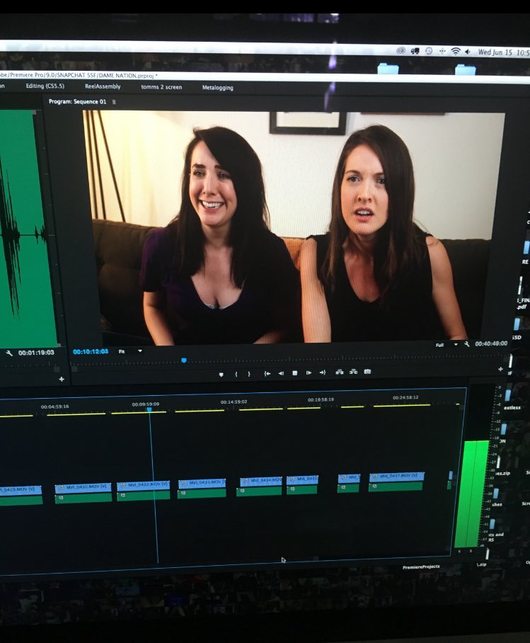 jennamarjo's tweet photo. Editing some @damenationtv with @kelseygunn. Site will be up and running soooo soon! https://t.co/EYZEXCJdiz