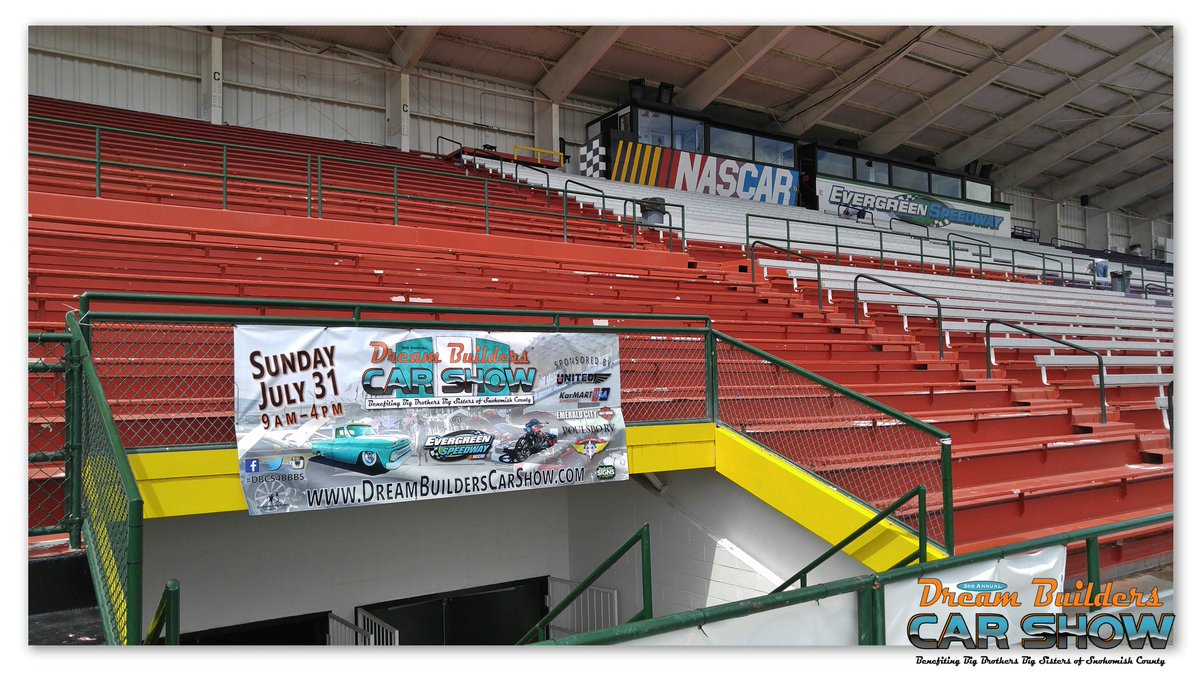 GiveBackBIG's tweet photo. Banners are up at @WAStateNascar! 45 more days!!! #DBCS2016 #DBCS4BBBS #GiveBack https://t.co/CMDIeX0LFi https://t.co/mUlDNHQVmK