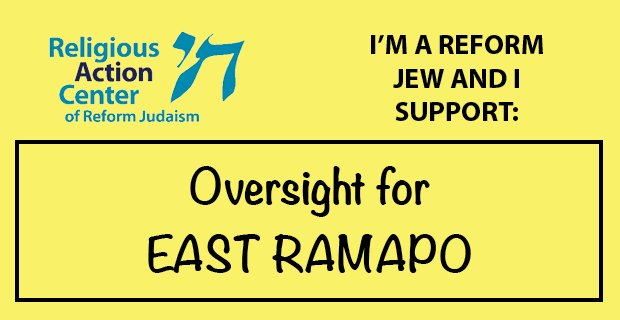 Reform Jews in #NewYork! Please take much needed action — support oversight in #EastRamapo: bit.ly/1OqQxOM