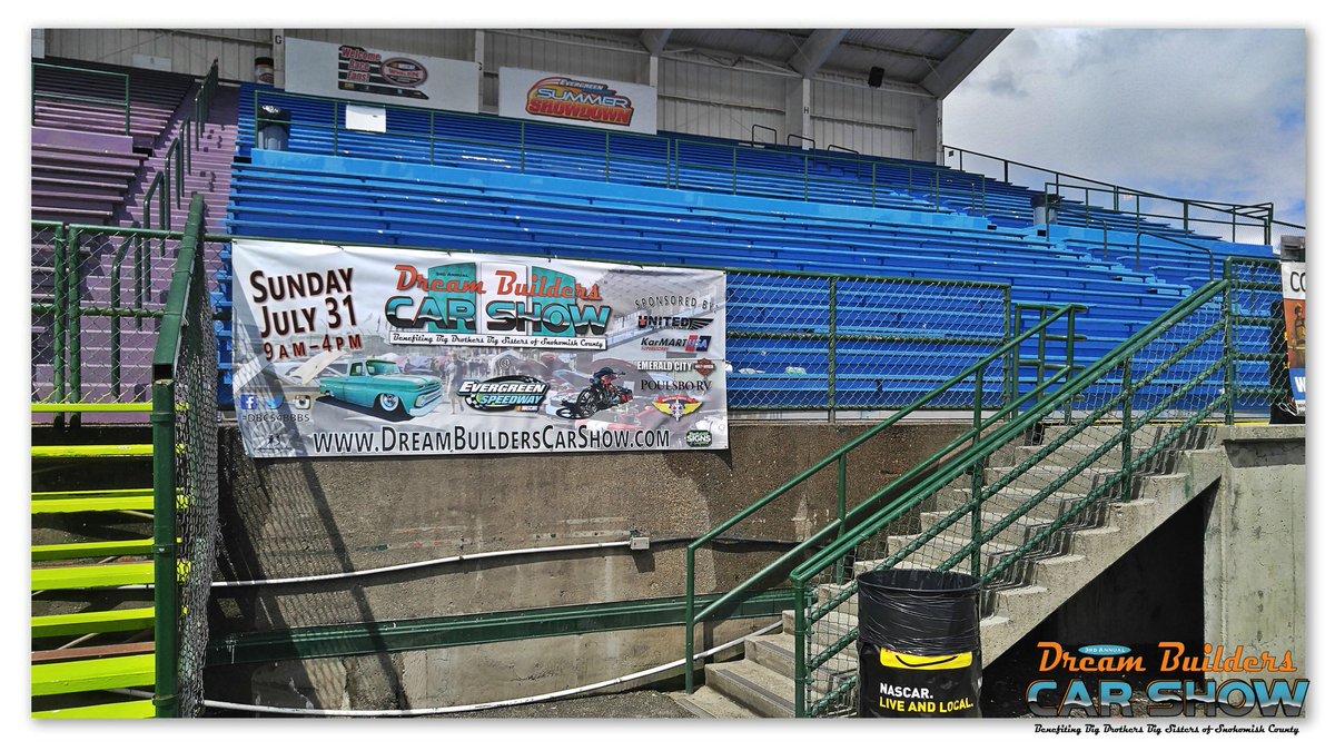 GiveBackBIG's tweet photo. Banners are up at @WAStateNascar! 45 more days!!! #DBCS2016 #DBCS4BBBS #GiveBack https://t.co/CMDIeX0LFi https://t.co/mUlDNHQVmK