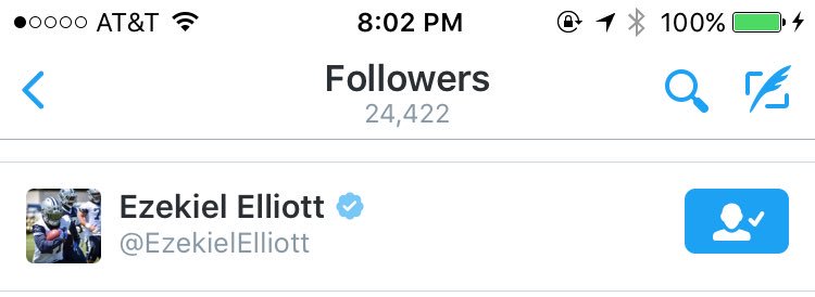 kicksfixsc's tweet photo. Shoutout to @EzekielElliott for the follow. Gonna do big things for the Cowboys and make Dallas proud #OURYEAR https://t.co/zou3zwfTwM