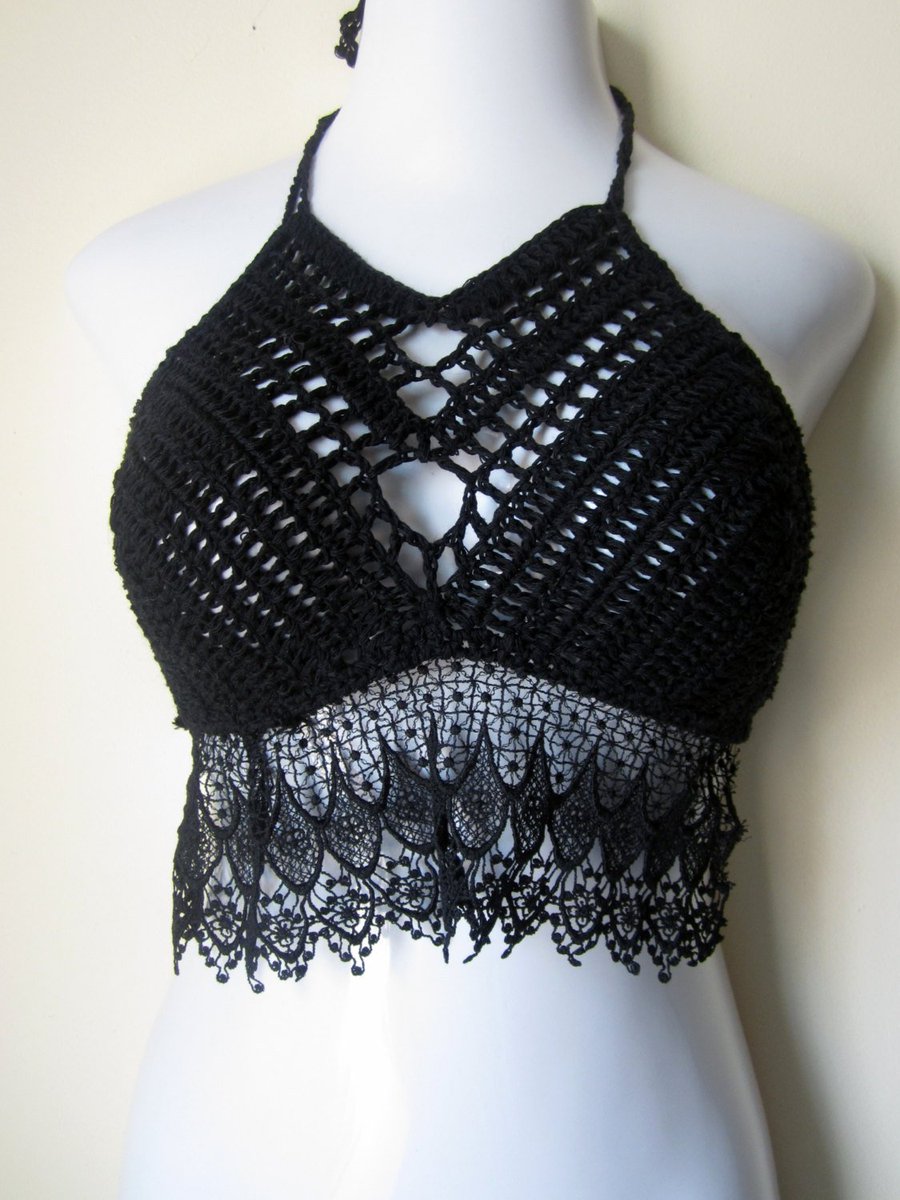 Elegantcrochets's tweet photo. LACE TRIM TOP, cropped top, crochet halter top, Festival … https://t.co/rW5phBLpeo #musicfestivals #EtherealPrincess https://t.co/B6dN4Nwolw