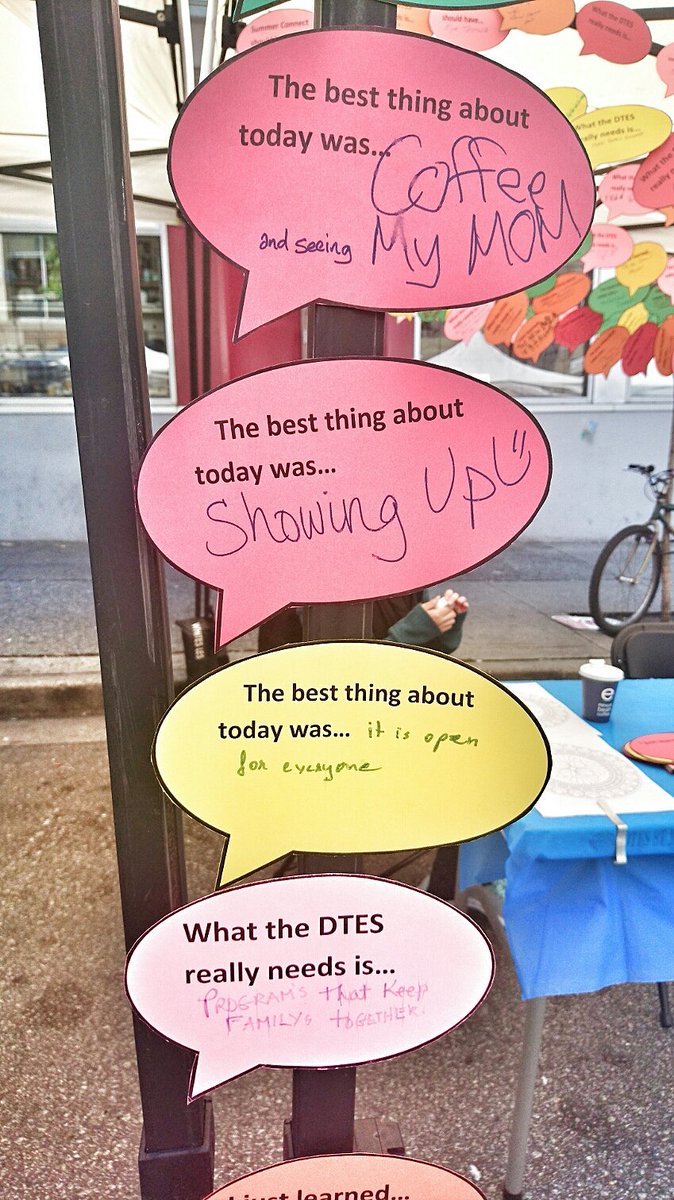 ugm's tweet photo. A few of the notes left from guests at #UGMSC2016 today. #DTES #Community https://t.co/utgR5IHwno
