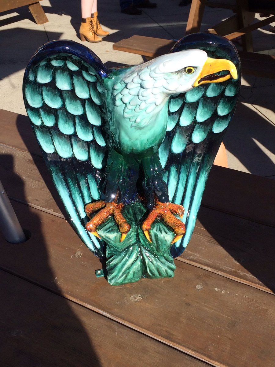 DavidGLuff's tweet photo. #EagleParade @JuliaLuffArt eagle on display. https://t.co/pOnvdKaSgR