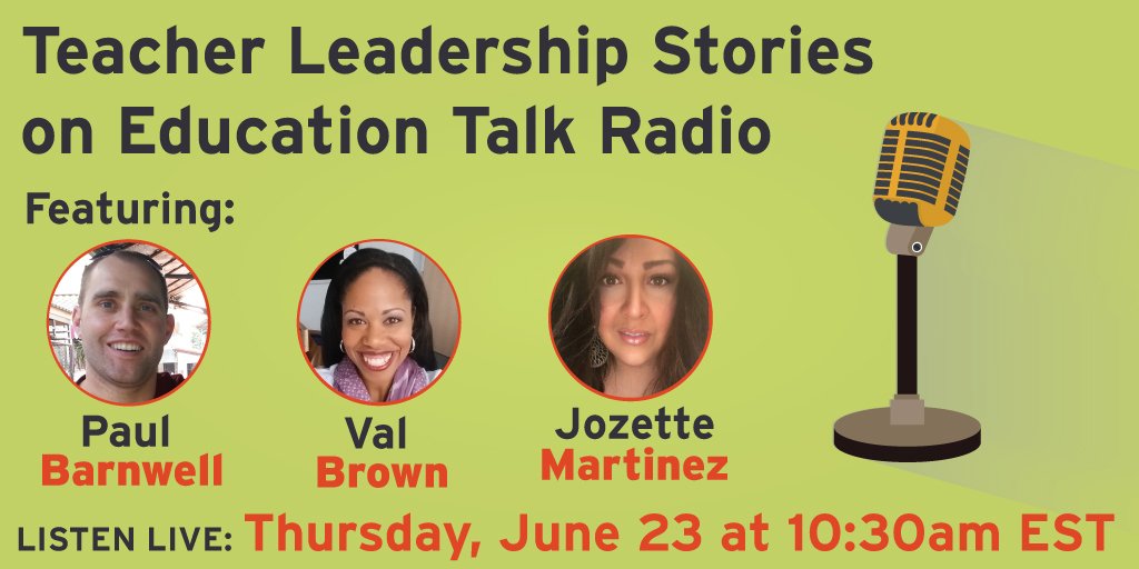 MiraEducation's tweet photo. #Teacherleaders to share how their stories are shifting cultural narrative surrounding teaching on @edutalkradio! https://t.co/XsiMpQLaL7