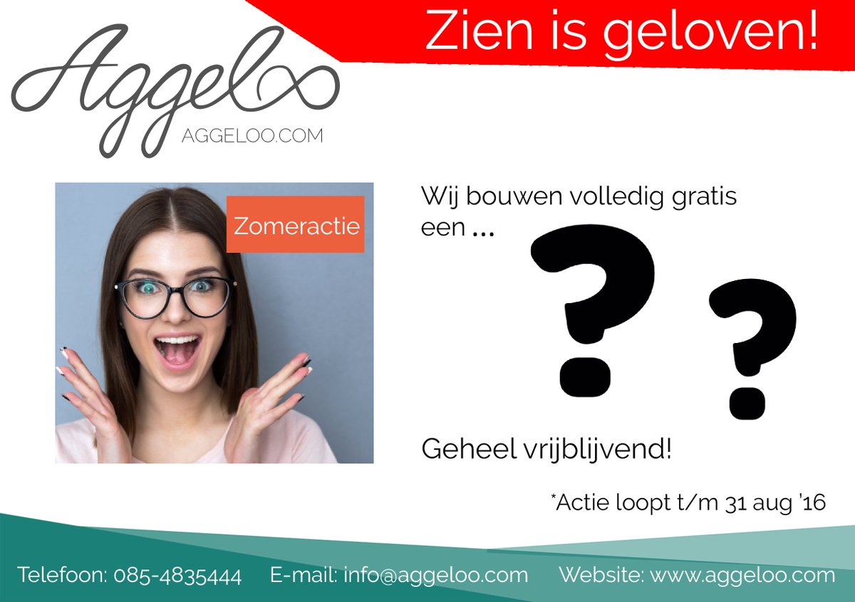 Zien is geloven, maar wat dan? Houdt onze social media en eventueel uw mailbox in de gaten voor de ZOMERACTIE!  ;-)