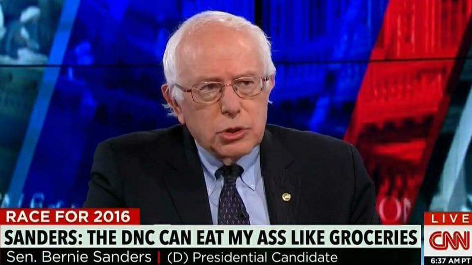 Angry Bernie Sanders tweet media