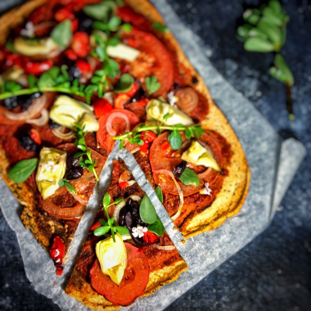 Lentil Pizza Crust #vegan #glutenfree #pizza 
Find the recipe here >>> buff.ly/28una4R