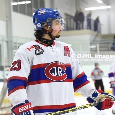 OJHLJrCanadiens's tweet photo. The @OJHLJrCanadiens are proud to announce @SFilice18 as our Captain for the 16-17 season. #4years https://t.co/yU2x3m1eyV