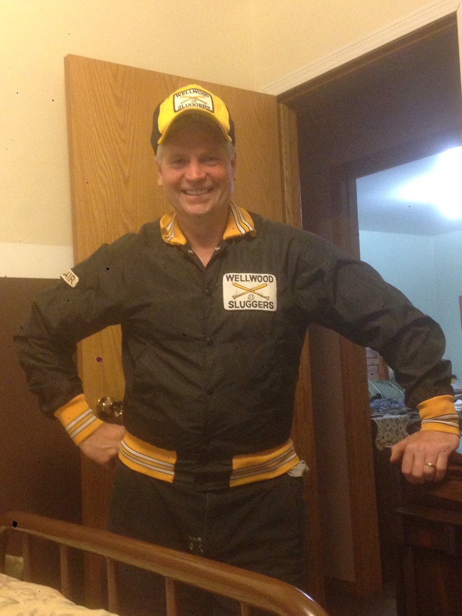 Geezers player/coach/GM turning back the clock to his sluggers days. #LookGoodPlayGood