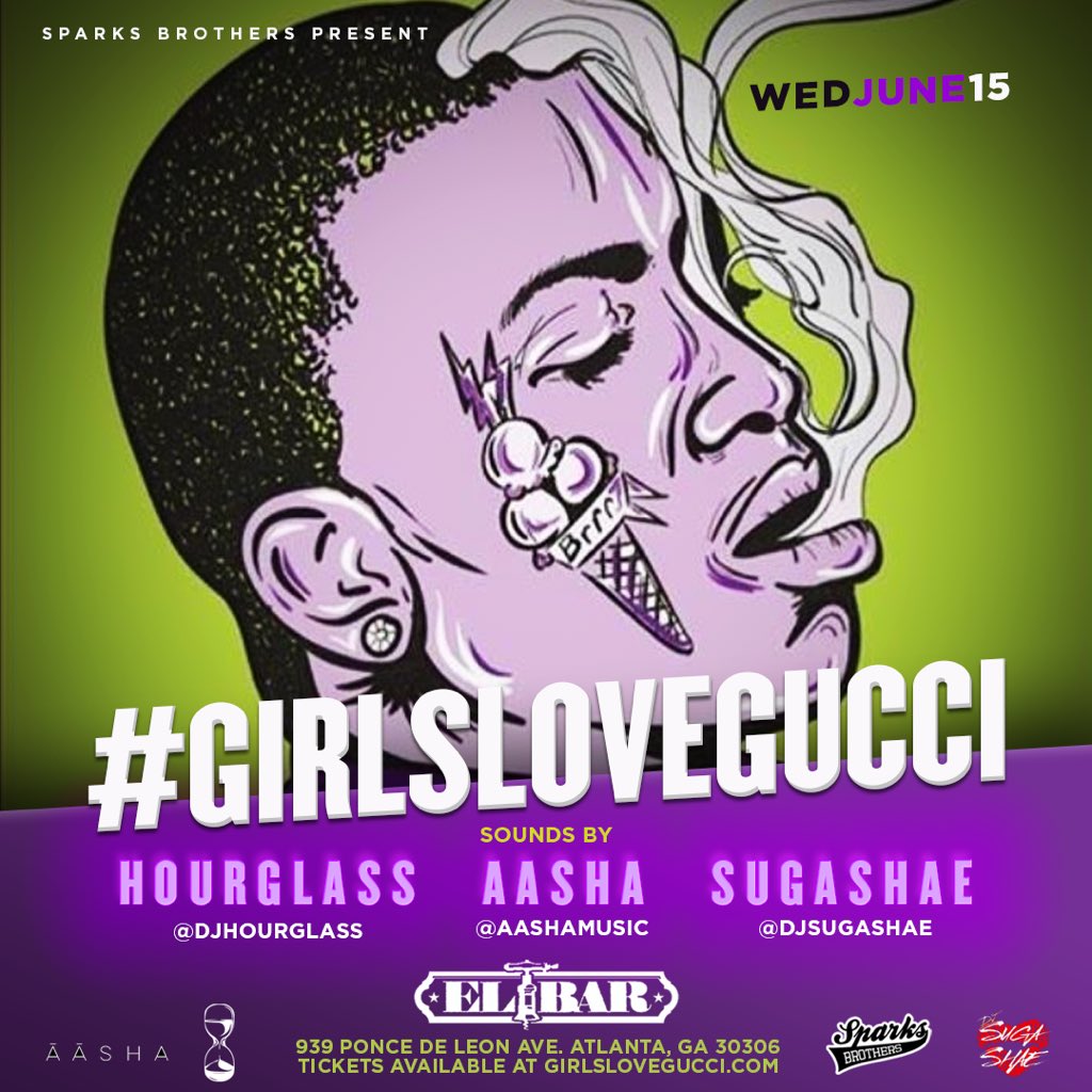 ElBarATL's tweet photo. Tonight at El Bar the #GirlsLoveGucci Doors open at 10 https://t.co/0rb9QrGJNN