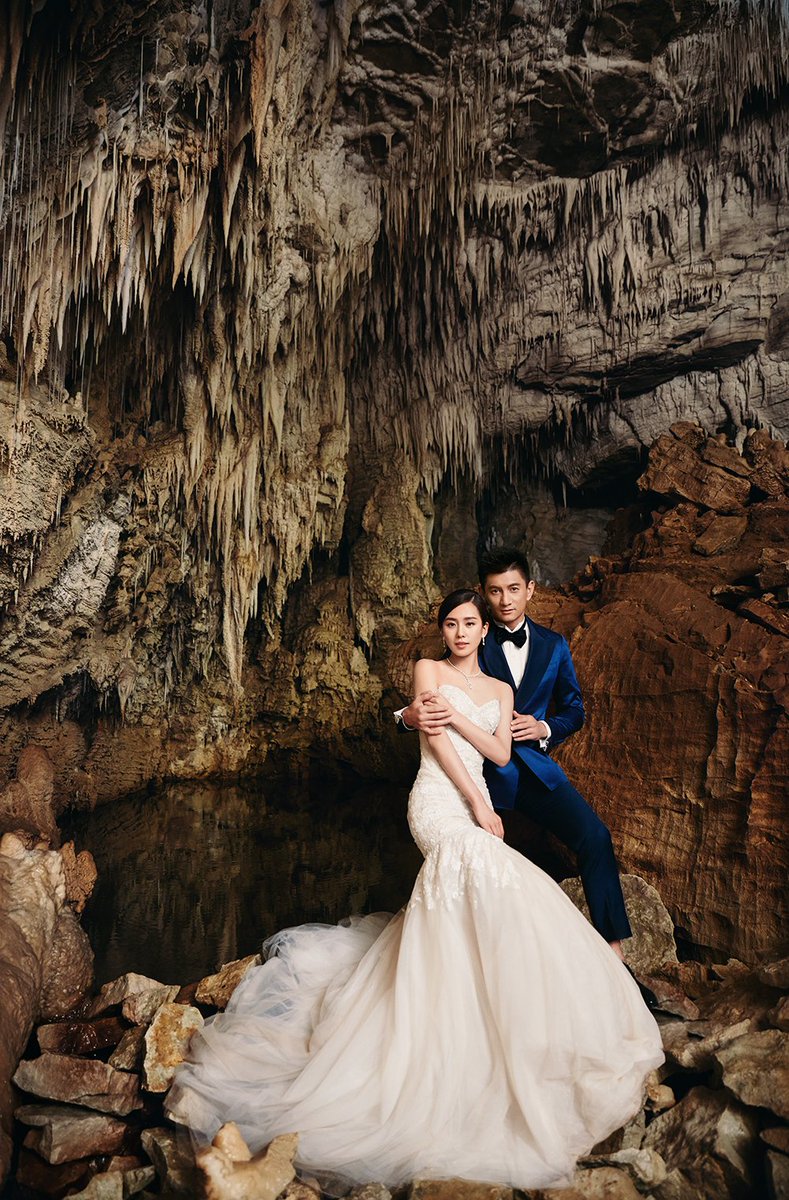 WaitomoCaves's tweet photo. Celebrity couple #NickyWu &amp; #CeciliaLiuShishi chose our Waitomo Glowworm Caves for their pre-wedding photo's... https://t.co/v1H0XT7Sol