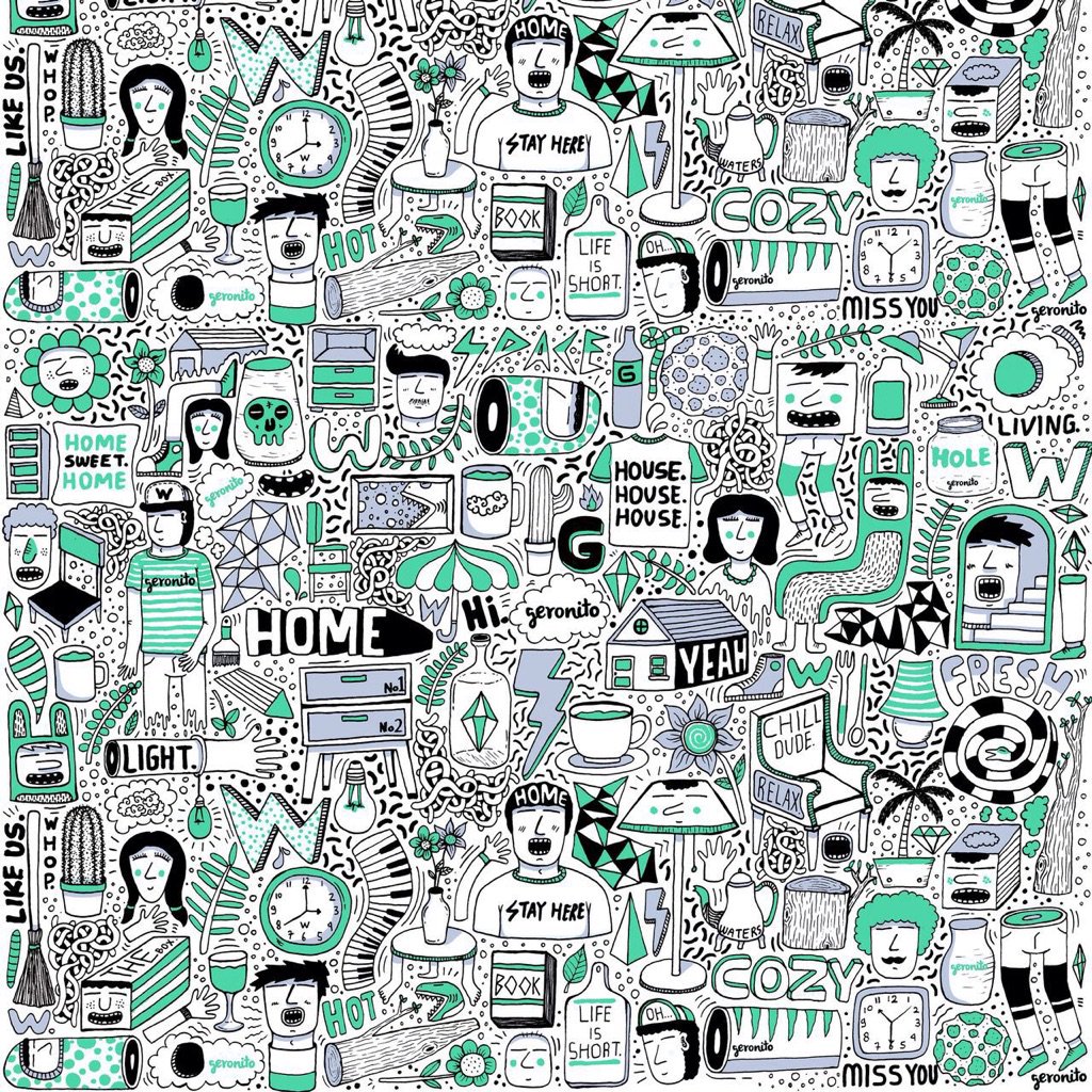 Check our collaboration Pillow with <a href="/addydebil/">addydebil</a> ! #geronito #addydebil #doodle #art #design #homeliving #localbrand