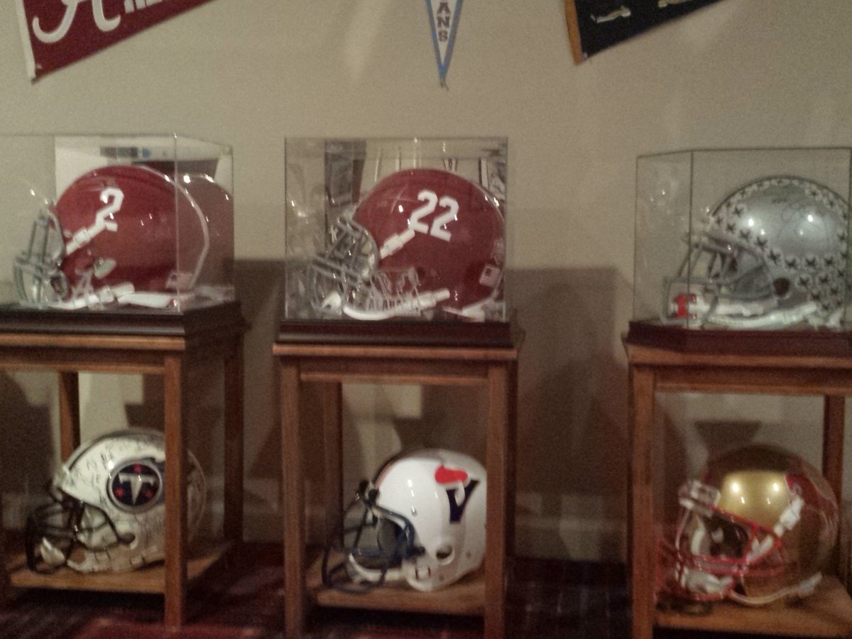 LaraJody's tweet photo. @McMatt945 Mark Ingram Derrick Henry Eddie George. In soon to have Marcus Mariota. https://t.co/nDx3kTG4d2