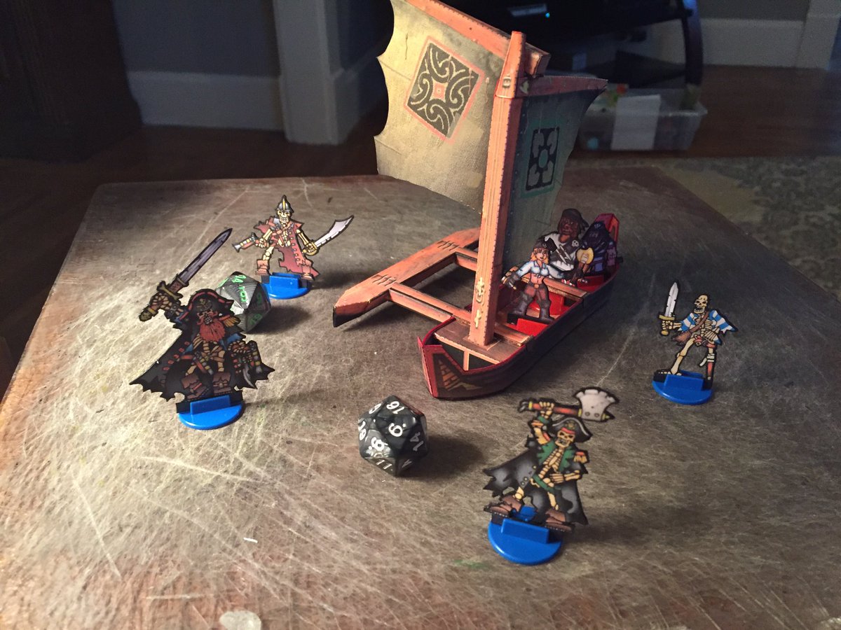 CowboyCentaur's tweet photo. Catamaran is all done! And just in time to escape these skeleton pirates. #watercraftWednesday https://t.co/hyo2pKqdDr