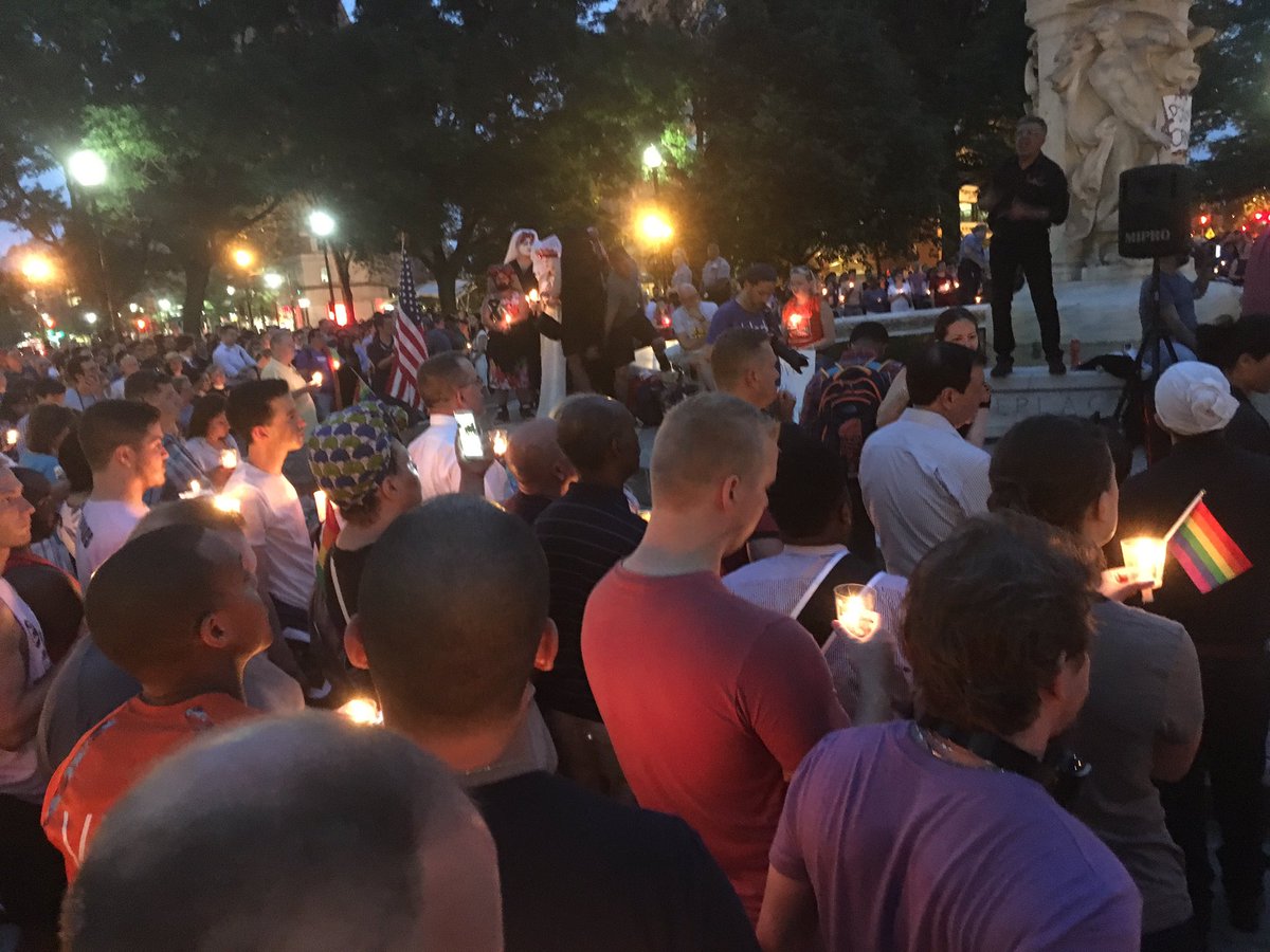 100s present. Of faith and of none. We love you all! #DC4Orlando