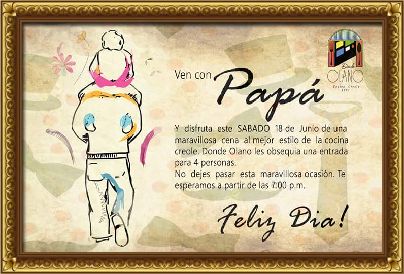 dondeolano's tweet photo. Celebra con nosotros y Papá. Centro, Calle Santo Domingo No. 33 - 81.RESERVAS: (5)664 7099. #DiadelPadre  #cartagena https://t.co/HplLy4UPCs