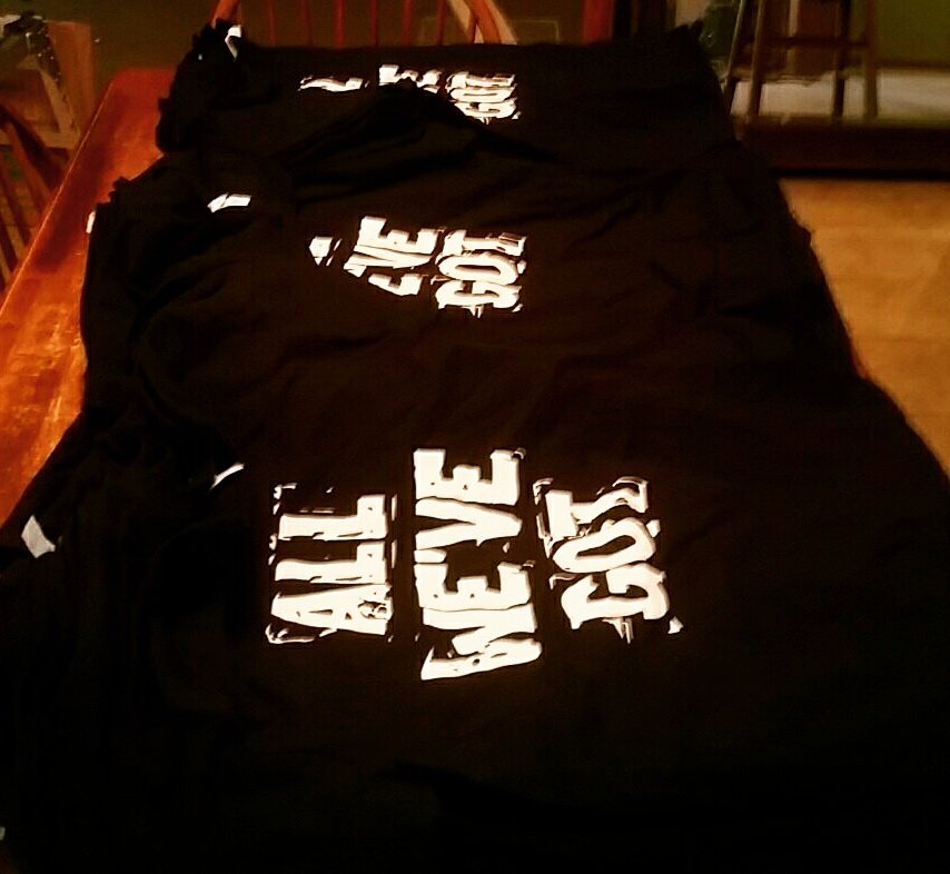 TylerAuvil's tweet photo. What's that? T shirts just came in? Come and pick one up at our next show. ($12)(Rally in the alley @7pm on friday) https://t.co/KLZ8aTGgyR