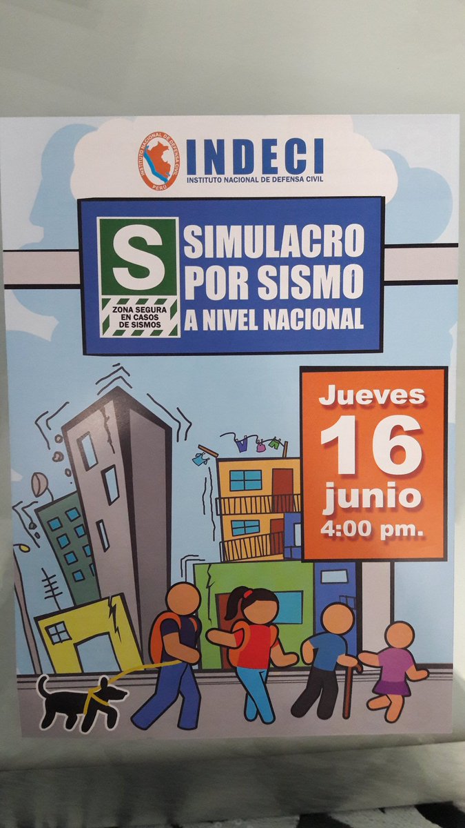 atokito's tweet photo. Todos a participar! Los simulacros no son cosa de juego! @indeciperu https://t.co/iwCfwmSA0u