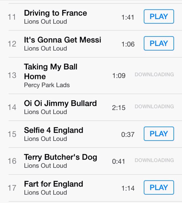 BonkersEngland's tweet photo. England fans driving to France? Song 11 out of 50 is just for you. Lille is GONNA GET MESSI - song 12. https://t.co/E47vfUD7Q6
