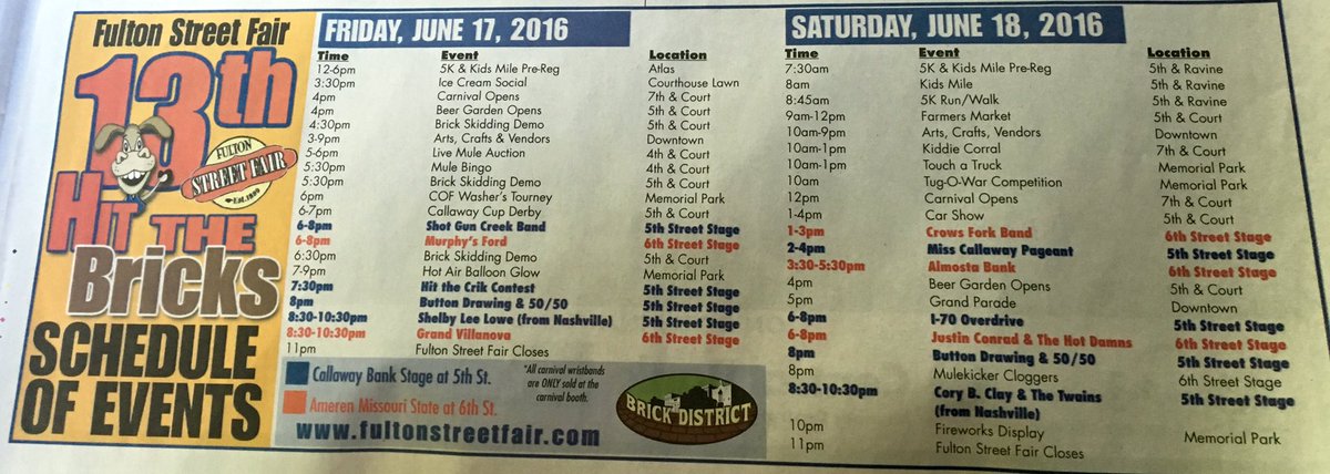 CrowsFork's tweet image. @CrowsFork live at #fultonstreetfair2016 6/18 1-3p in the @brick_district #hitthebricks #crowsfork #fultonmo