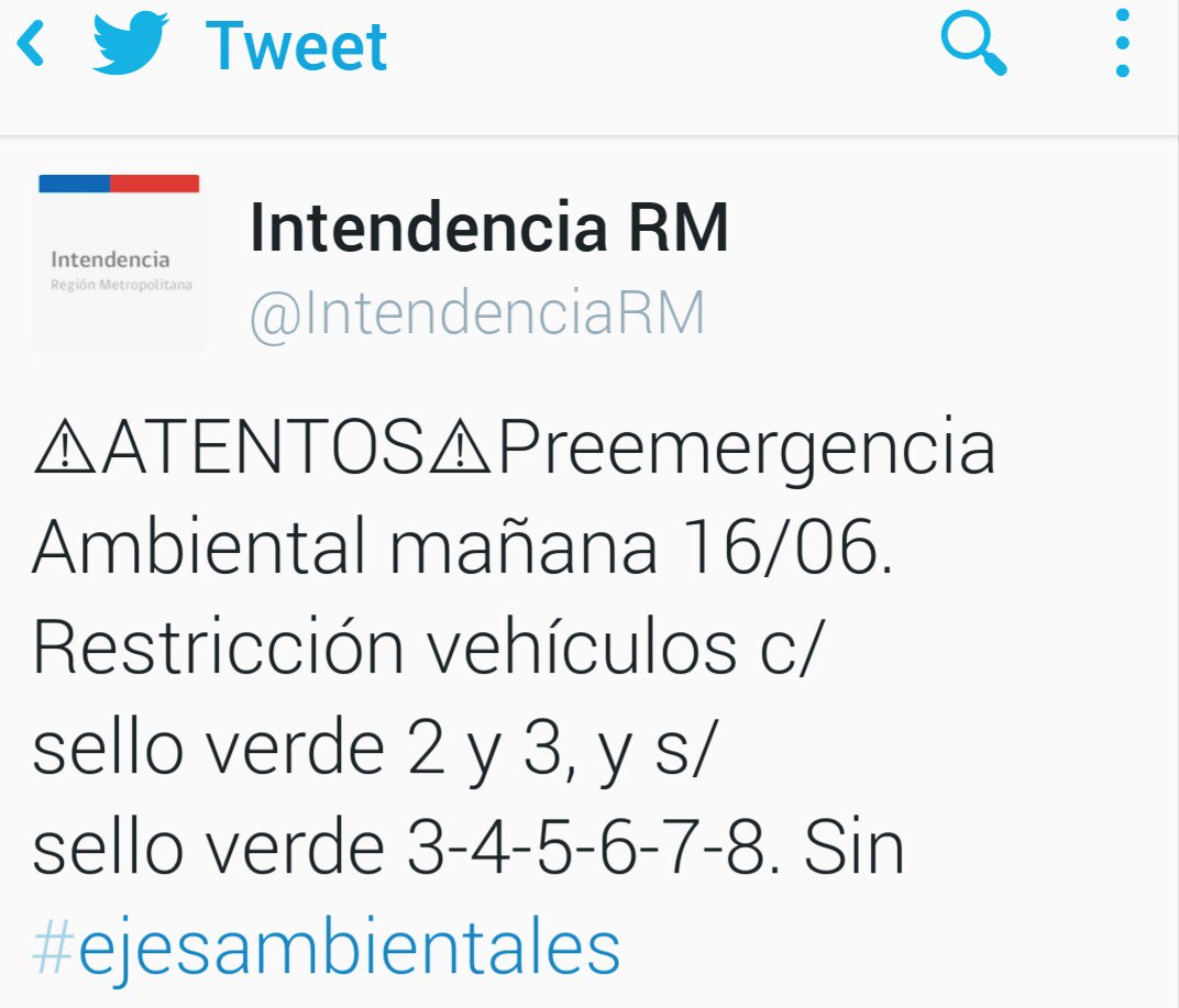 TodoChicureo's tweet photo. Ojo #Chicureo #Colina Preemergencia Ambiental RM Sello Verde 2 y 3. https://t.co/FvOS5SCjW8