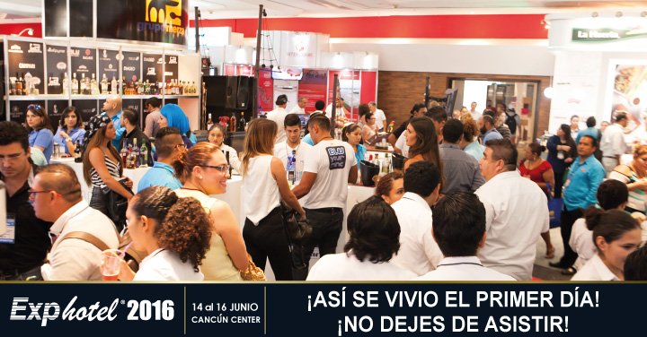 ¡Así se vivió el primer día! #Exphotel2016 
No dejes de Asistir. 13:00 a 21:00hrs en @CancunICC