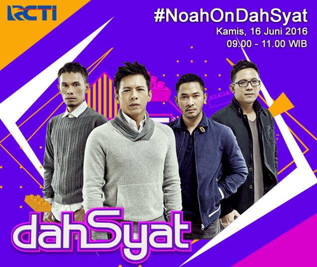 MusicaStudios's tweet photo. Mana retweetnya yang lagi nonton @NOAH_ID di #NoahOnDahSyat @dahSyatMusik???? Selamat pageh! https://t.co/QEZK44Nu5m