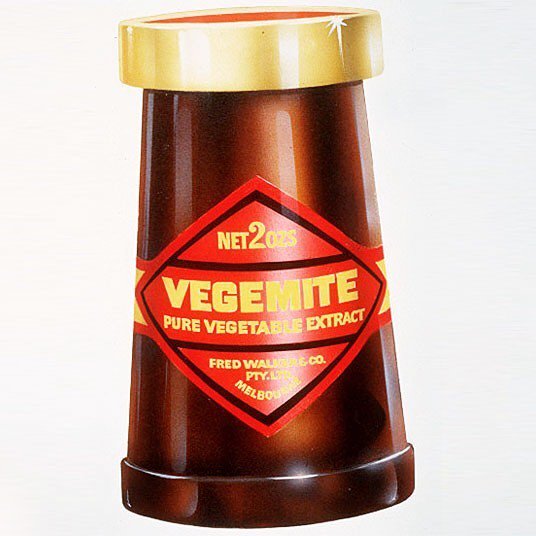 austvintage's tweet photo. On Instagram: @Vegemite's squat, yellow-topped jars are instantly recognisable to every Au… https://t.co/0EMI8m8wJ3 https://t.co/GOfNDT9bIj