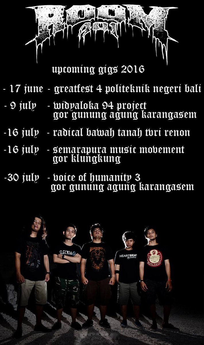 Upcoming gigs 2016
For booking us 089682192566 

#balifuckingmetalcore