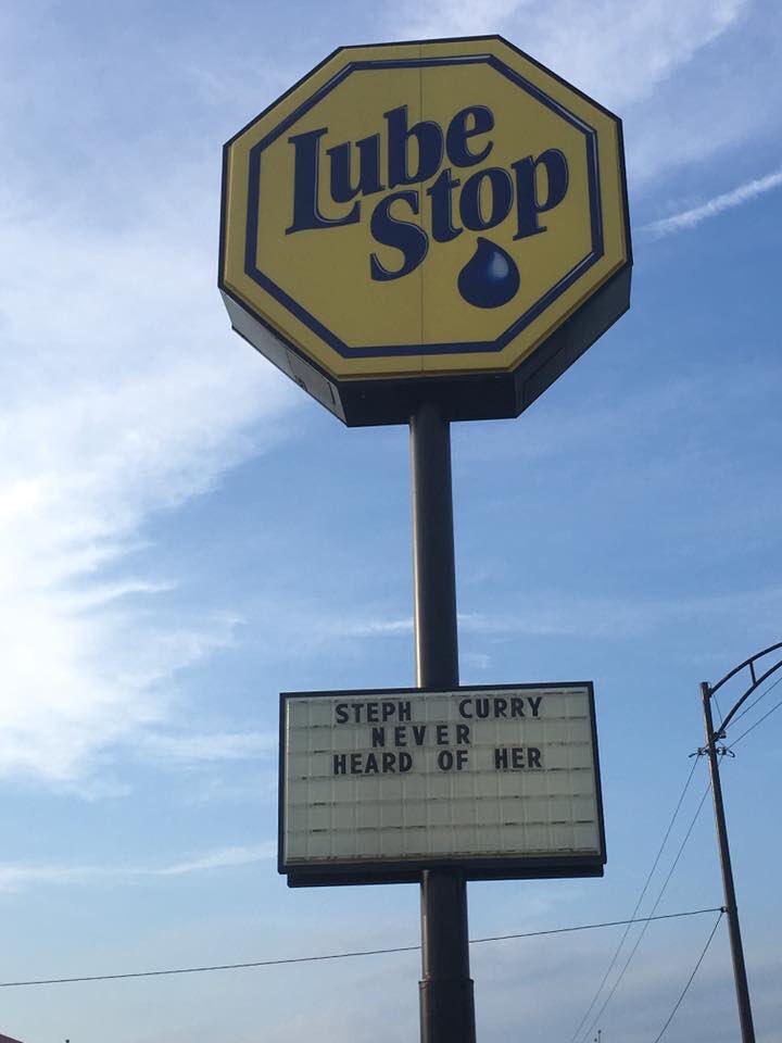 Sign at W. 150th in Cleveland, courtesy <a href="/KenCarman/">Ken Carman</a>. #NBAFinals
