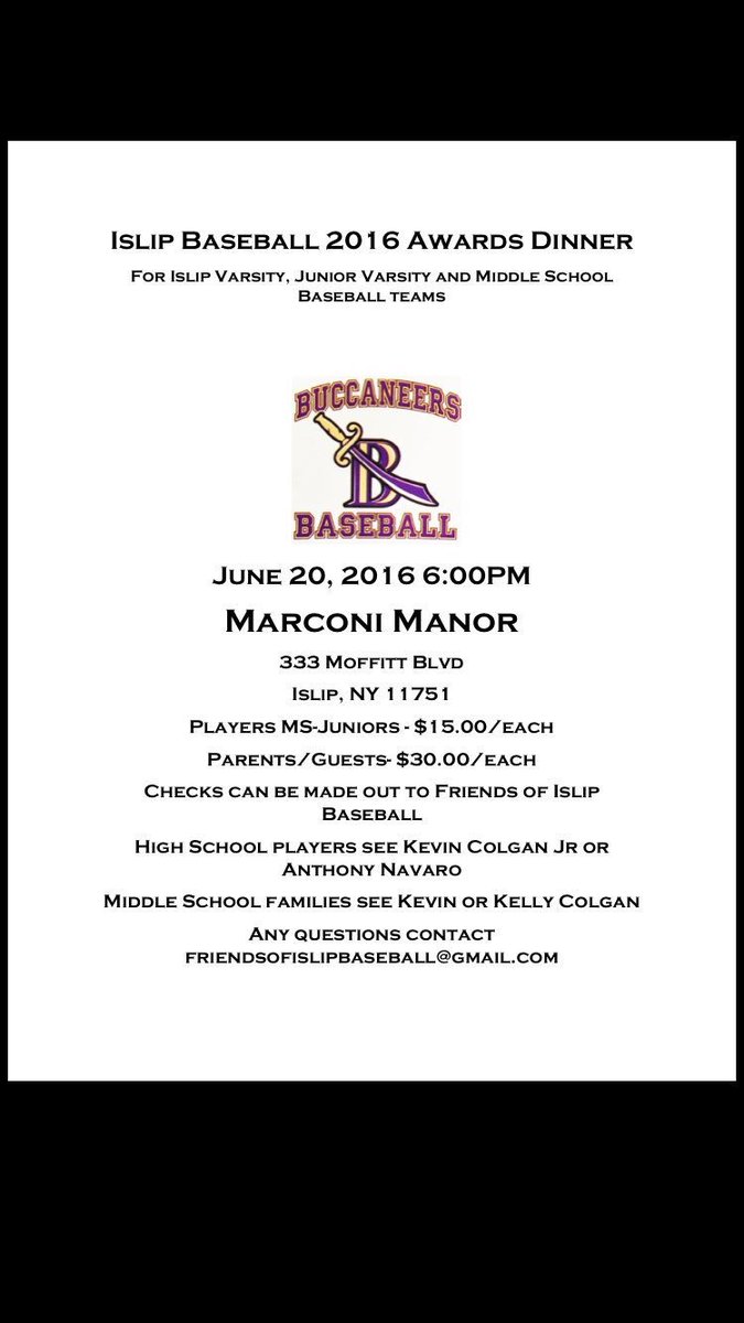Islip_Baseball's tweet photo. Don't forget; it's not too late!!! https://t.co/2x4Nk9f68K