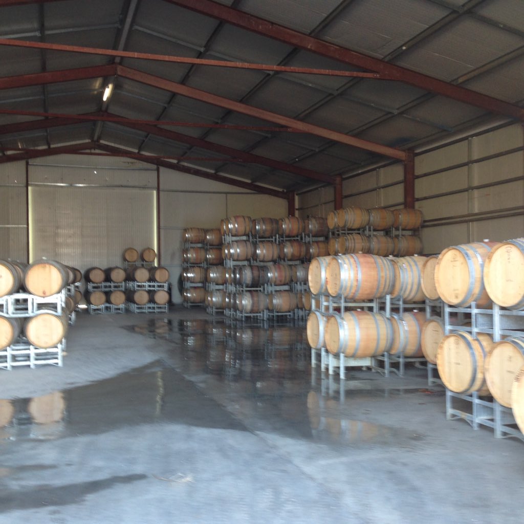 Amisfield's tweet photo. Spent sometime on the forklift. Now to taste every barrel. Earthquake proof to. https://t.co/wHcngegsRZ