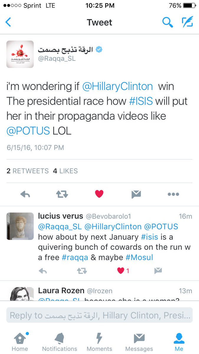 NikolasMeurett's tweet photo. @Raqqa_SL @lrozen not going to lie, this exchange made my night. Best wishes! #FreeRaqqa https://t.co/okoyIyFvlJ