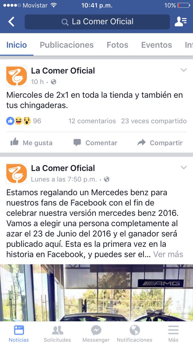 lorecaballero's tweet photo. @LaComerOficial existe un perfil falso en fb con muy mala imagen para ustedes.. Reportenlo!! https://t.co/SCXpMD1Bg3