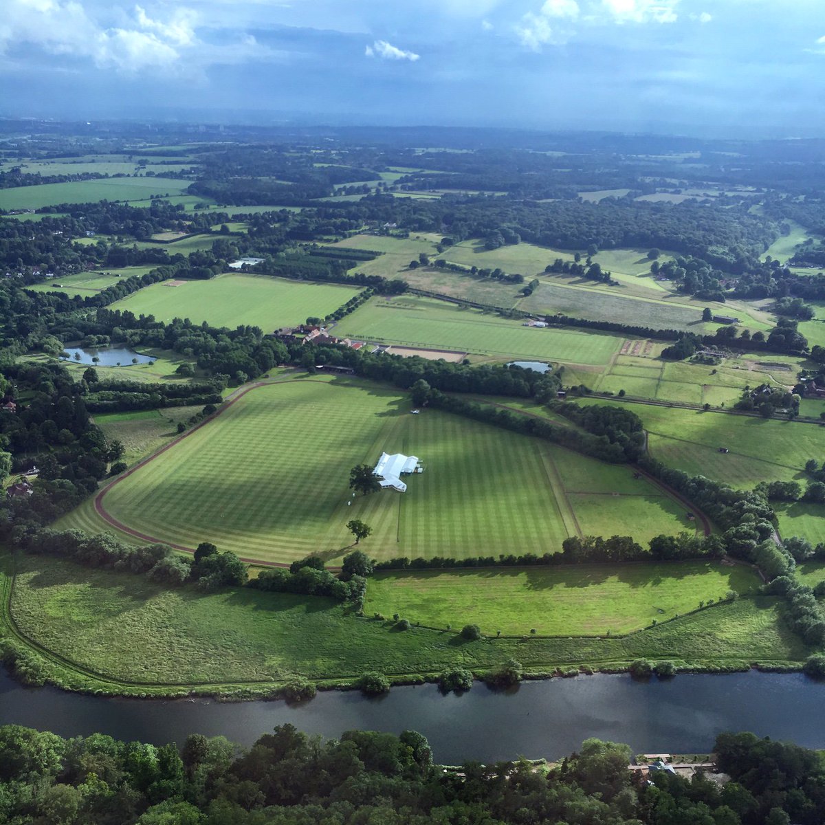 Britishpoloday's tweet photo. How beautiful does the River Field look? We've been busy getting everything ready for Saturday! #BPDGB #BPD50 https://t.co/opuoV9LSHe