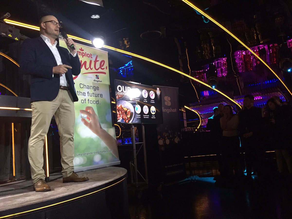 Slingshotters's tweet photo. Kevin Perry from Dish'd engaged with customers during #SimplotIgnite, built an MVP and launched in weeks https://t.co/LDWYJBxScT