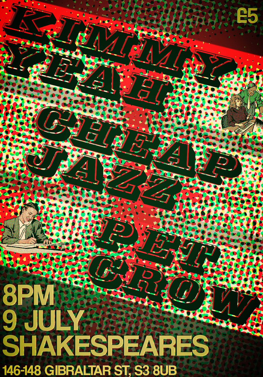 My boys in <a href="/cheapjazz/">CHEAP JAZZ</a> are getting back to gigging! New show announced in Sheffield with <a href="/kimmyyeah/">Kimmy Yeah</a> &amp; <a href="/petcrowband/">PET CROW</a>