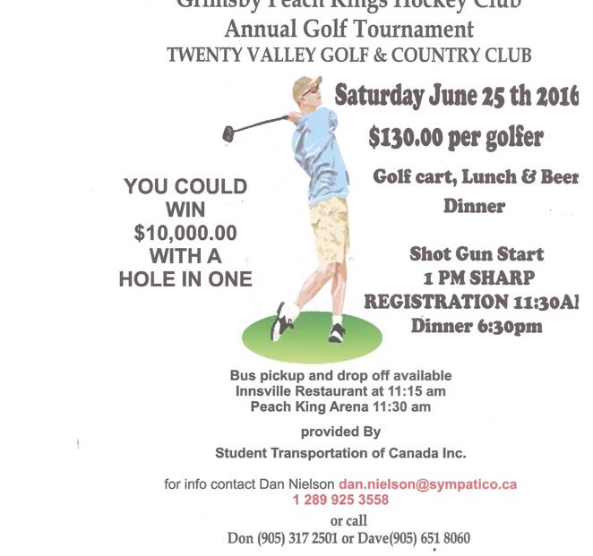 Could you use $10,000? Come to our golf tournament Sat. June 25th for your chance with a hole in one! Details below: